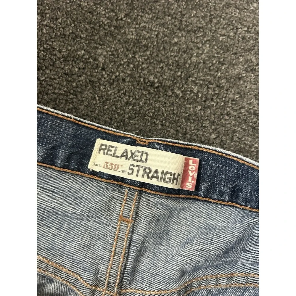 Levi's 559 Relaxed Straight Blue Jeans Mens‎ Size 34x34 Denim Pants Work Western